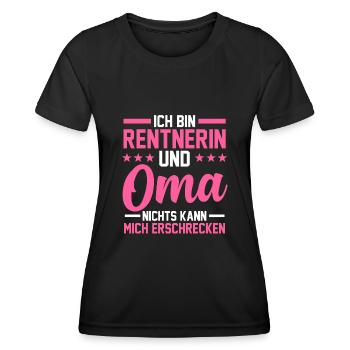Oma Rentnerin - Frauen Funktions-T-Shirt - Schwarz - Vorne - AI Model Female 172 light (172cm)