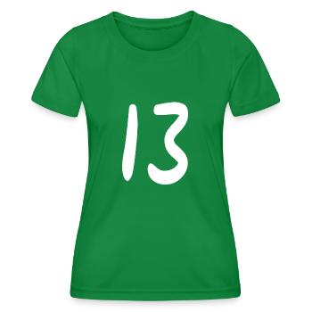 Nombre 13 - T-shirt sport Femme - vert - Devant - AI Model Female 172 dark (172cm)