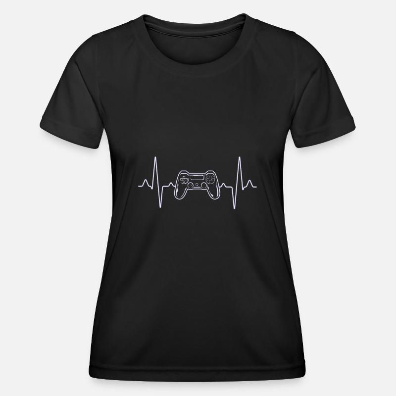 Controller heartbeat - Women's Functional T-Shirt - black