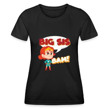 Big Sister Superhero - T-shirt sport Femme - noir - Devant - AI Model Female 172 light (172cm)