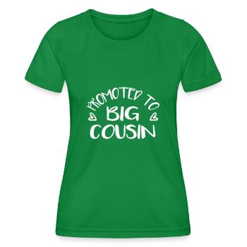 Promoted to big cousin - Frauen Funktions-T-Shirt - Kelly Green - Vorne - AI Model Female 172 dark (172cm)