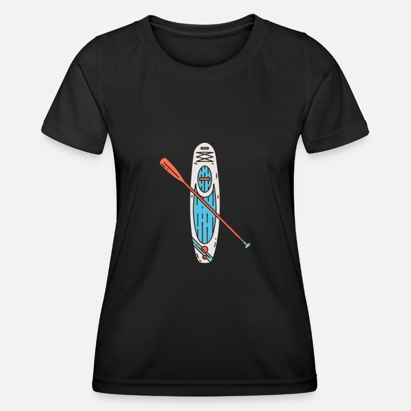 SUP Stand Up Paddle Board Standup Paddling Gift - Women's Functional T-Shirt - black