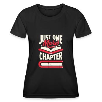 Lesen Kapitel Bücher Leseratte Bücherwurm Geschenk - Frauen Funktions-T-Shirt - Schwarz - Vorne - AI Model Female 172 light (172cm)