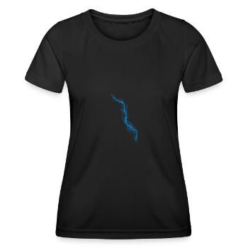 Blue Lightning Personalizable Thunderstorm Current - Women's Functional T-Shirt - black - Front - AI Model Female 172 light (172cm)