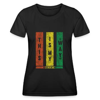 Reggae Way - T-shirt sport Femme - noir - Devant - AI Model Female 172 light (172cm)