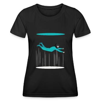 Indoor Skydiving - Wind Tunnel - Frauen Funktions-T-Shirt - Schwarz - Vorne - AI Model Female 172 light (172cm)