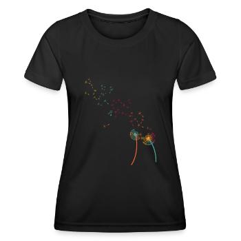 Pusteblume Knäuelgras - Frauen Funktions-T-Shirt - Schwarz - Vorne - AI Model Female 172 light (172cm)