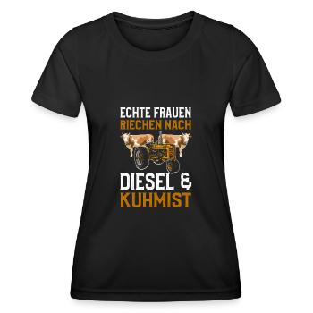 Landwirt Bauer Frauen Traktor Bauernhof Farmer - Frauen Funktions-T-Shirt - Schwarz - Vorne - AI Model Female 172 light (172cm)