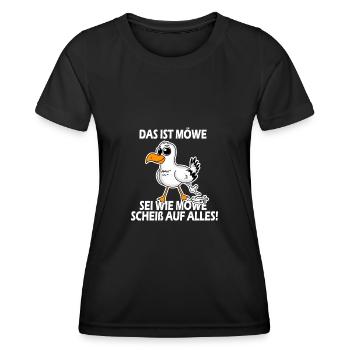 Norddeutsch Das ist Möwe lustiger Spruch - Frauen Funktions-T-Shirt - Schwarz - Vorne - AI Model Female 172 light (172cm)
