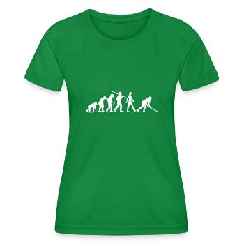 Hockey Evolution Feldhockey - Frauen Funktions-T-Shirt - Kelly Green - Vorne - AI Model Female 172 dark (172cm)