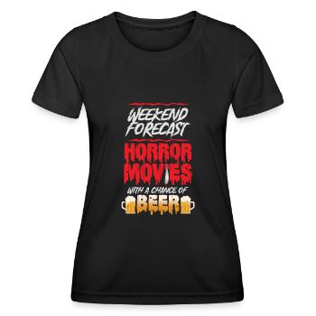 Film d’horreur - T-shirt sport Femme - noir - Devant - AI Model Female 172 light (172cm)