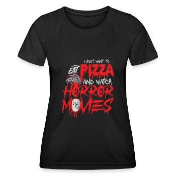 Horror Horrorfilm - Frauen Funktions-T-Shirt - Schwarz - Vorne - AI Model Female 172 light (172cm)