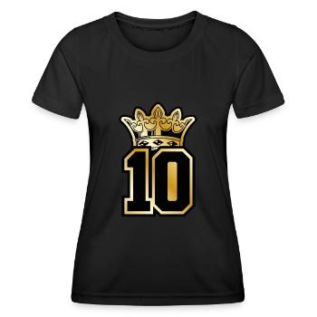 10 or de la couronne - T-shirt sport Femme - noir - Devant - AI Model Female 172 light (172cm)