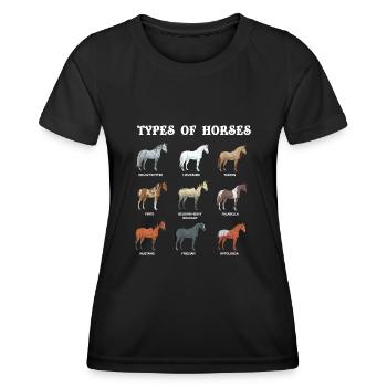Arten Von Pferden, Pferd, Araber - Frauen Funktions-T-Shirt - Schwarz - Vorne - AI Model Female 172 light (172cm)