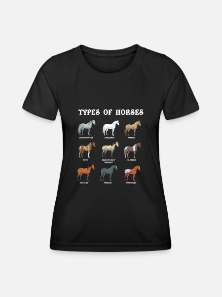 Arten Von Pferden, Pferd, Araber - Frauen Funktions-T-Shirt - Schwarz