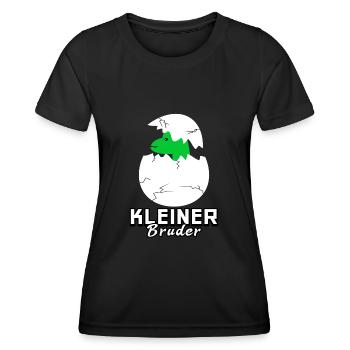 Kleiner Bruder Dinosaurier - Frauen Funktions-T-Shirt - Schwarz - Vorne - AI Model Female 172 light (172cm)