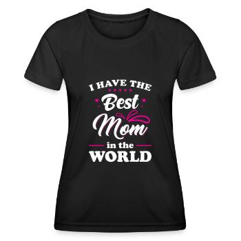 Meilleure maman maman meilleure mère - T-shirt sport Femme - noir - Devant - AI Model Female 172 light (172cm)