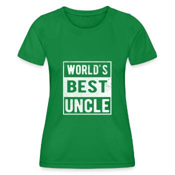 Best Uncle - Women's Functional T-Shirt - kelly green - Front - AI Model Female 172 dark (172cm)