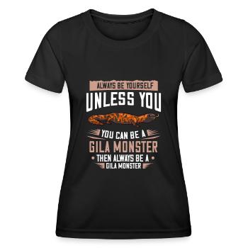 Gila Monster Lézard Krustenechs Reptiles - T-shirt sport Femme - noir - Devant - AI Model Female 172 light (172cm)