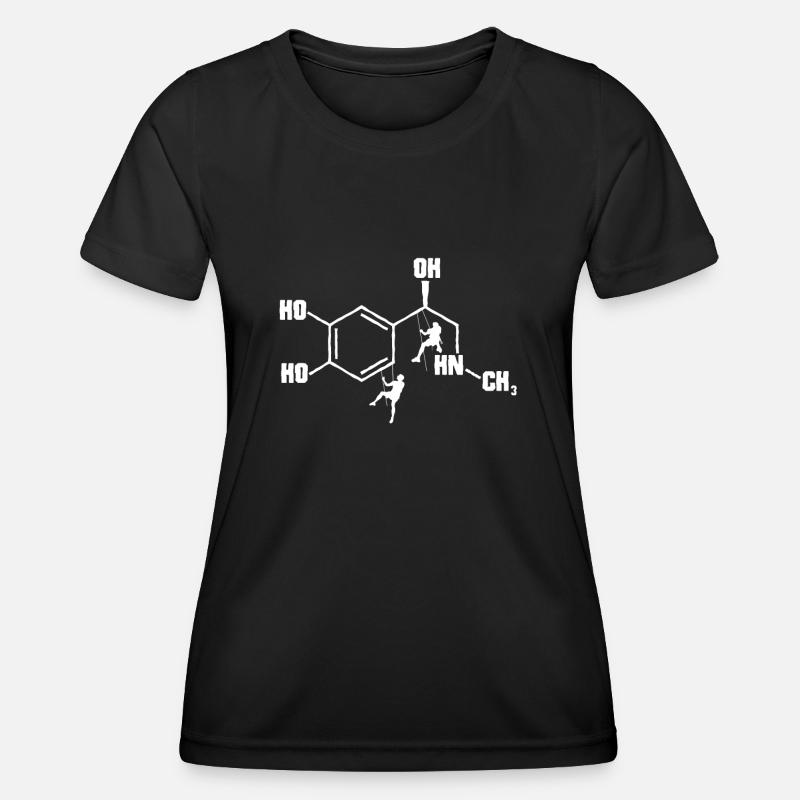 Klettern Adrenalin, Kletterer, Klettern - Frauen Funktions-T-Shirt - Schwarz