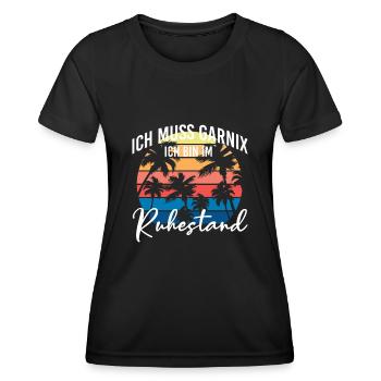 Lustige Rentner Sprüche - Frauen Funktions-T-Shirt - Schwarz - Vorne - AI Model Female 172 light (172cm)