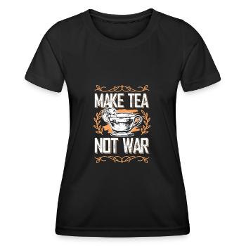 tee kein krieg - Frauen Funktions-T-Shirt - Schwarz - Vorne - AI Model Female 172 light (172cm)