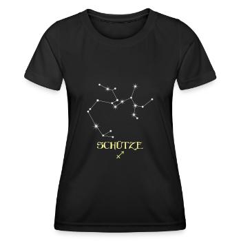 Schütze Sternzeichen - Frauen Funktions-T-Shirt - Schwarz - Vorne - AI Model Female 172 light (172cm)