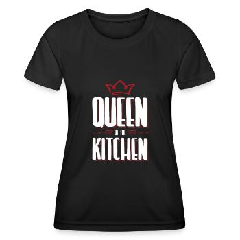 kitchen queen - Women's Functional T-Shirt - black - Front - AI Model Female 172 light (172cm)