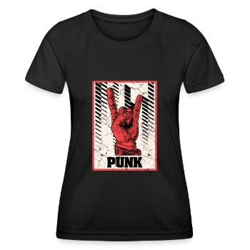 Le punk du Diable Punk - T-shirt sport Femme - noir - Devant - AI Model Female 172 light (172cm)