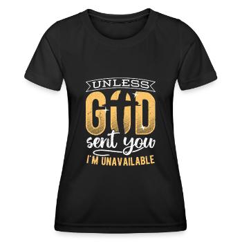 Apostolic god-fearing dutiful devoted - Frauen Funktions-T-Shirt - Schwarz - Vorne - AI Model Female 172 light (172cm)