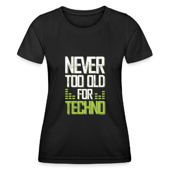 techno music - Women's Functional T-Shirt - black - Front - AI Model Female 172 light (172cm)