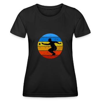 Boule Pétanque pétanque boule boule boule - T-shirt sport Femme - noir - Devant - AI Model Female 172 light (172cm)