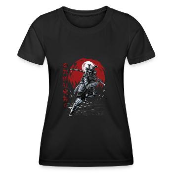 SAMURAI VINTAGE - Frauen Funktions-T-Shirt - Schwarz - Vorne - AI Model Female 172 light (172cm)