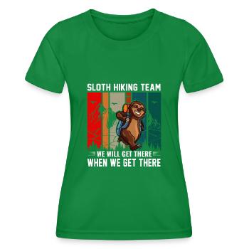 Paresseux, équipe de marche nous allons y arriver quand - T-shirt sport Femme - vert - Devant - AI Model Female 172 dark (172cm)