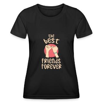 best friends - T-shirt sport Femme - noir - Devant - AI Model Female 172 light (172cm)