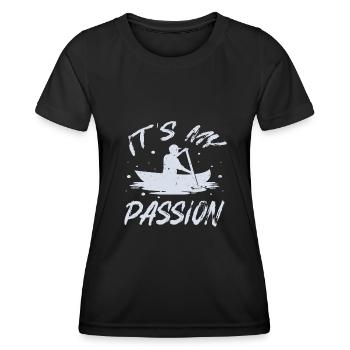 canoeing - Women's Functional T-Shirt - black - Front - AI Model Female 172 light (172cm)