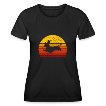 Dachshund dog dachshund rough-haired dachshund dog love - Women's Functional T-Shirt - black - Front - AI Model Female 172 light (172cm)