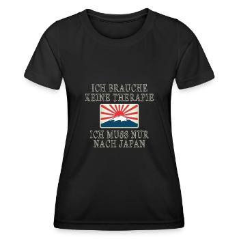 Japan - Frauen Funktions-T-Shirt - Schwarz - Vorne - AI Model Female 172 light (172cm)
