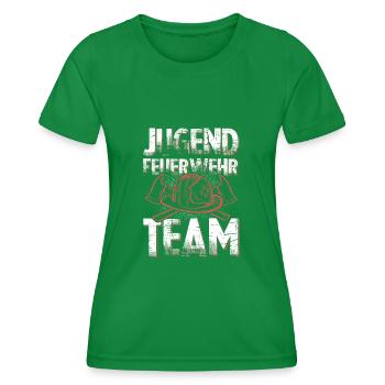 Feuerwehr Team jugend - Frauen Funktions-T-Shirt - Kelly Green - Vorne - AI Model Female 172 dark (172cm)