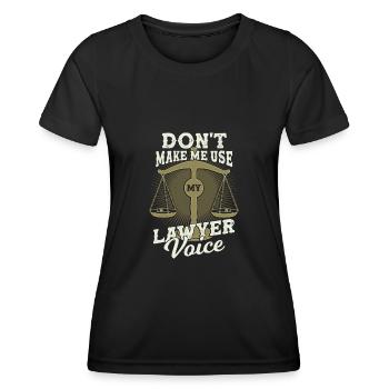 Drôle avocat job profession avocat cadeau - T-shirt sport Femme - noir - Devant - AI Model Female 172 light (172cm)