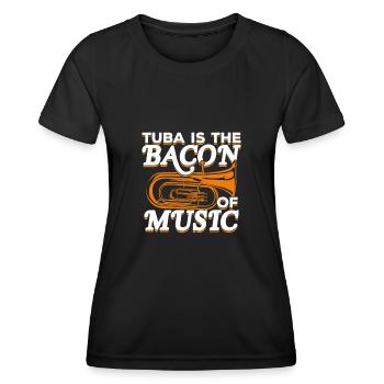 Drôle tuba Tubist Tuba joueur cadeau - T-shirt sport Femme - noir - Devant - AI Model Female 172 light (172cm)