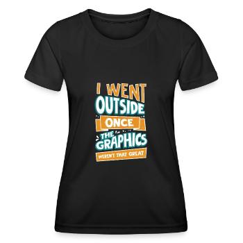 Gaming Gamer PC Computerspieler Geschenk - Frauen Funktions-T-Shirt - Schwarz - Vorne - AI Model Female 172 light (172cm)