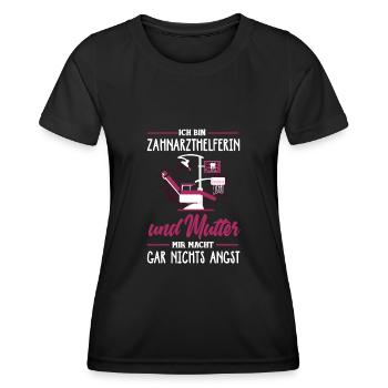Zahnarzthelferin Mutter Zahnärztin Zahnarzt Zähne - Frauen Funktions-T-Shirt - Schwarz - Vorne - AI Model Female 172 light (172cm)