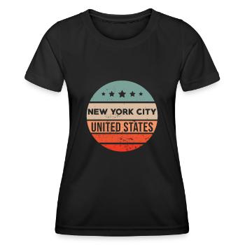 New York NY - Women's Functional T-Shirt - black - Front - AI Model Female 172 light (172cm)