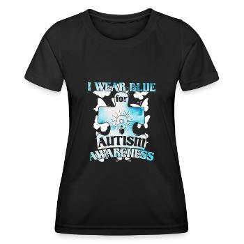 Autisme Autiste Asberger Autisme Awareness Puzzle - T-shirt sport Femme - noir - Devant - AI Model Female 172 light (172cm)