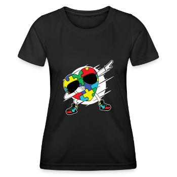 Autisme Autiste Asberger Autisme Awareness Puzzle - T-shirt sport Femme - noir - Devant - AI Model Female 172 light (172cm)