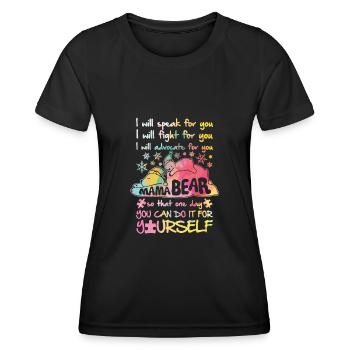 Autisme Autiste Asberger Autisme Awareness Maman - T-shirt sport Femme - noir - Devant - AI Model Female 172 light (172cm)
