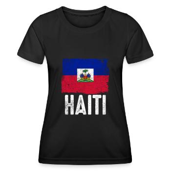Haïti vacances drapeau Haïti - T-shirt sport Femme - noir - Devant - AI Model Female 172 light (172cm)