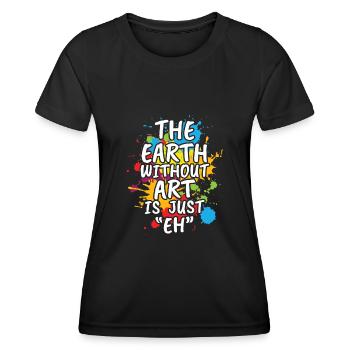 La Terre Sans-100 - T-shirt sport Femme - noir - Devant - AI Model Female 172 light (172cm)