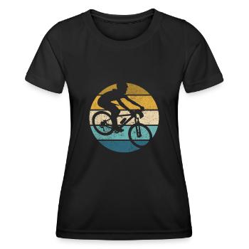 Retro Track Cycling Vintage Cycling Track - Women's Functional T-Shirt - black - Front - AI Model Female 172 light (172cm)